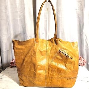 HOBO The Original 'Renegade' Caramel Large Leather & Suede Tote Bag